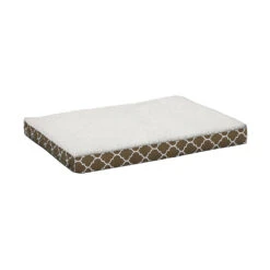 QuietTime® Defender Brown Color Geo Double-Thick Ortho Bed With Teflon Fabric Protector For Pet 40 Inch(9898)