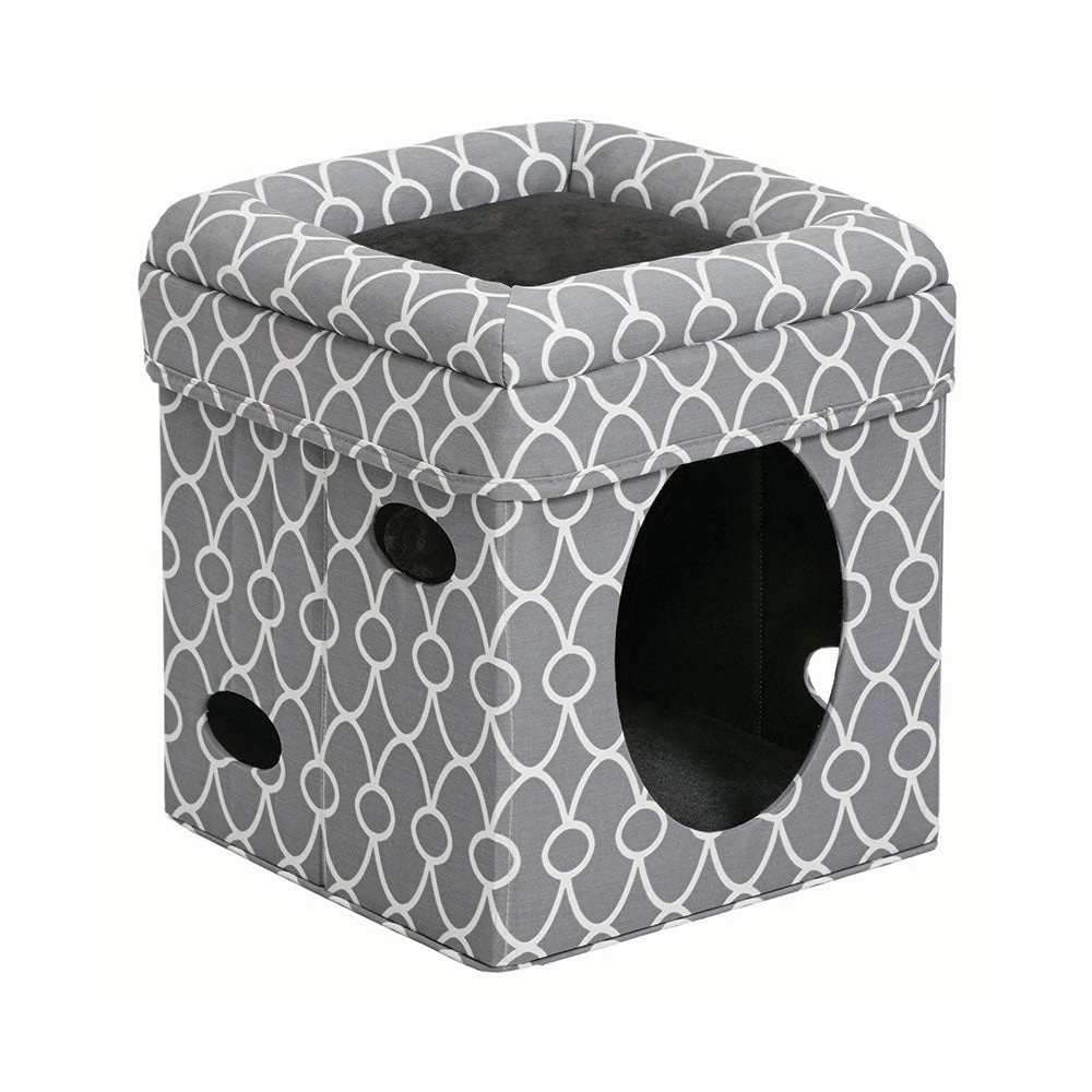 Mid West® Curious Cat Cube - Gray Color 16 Inch(94558) 3 Mid West® Curious Cat Cube - Gray Color 16 Inch(94558)