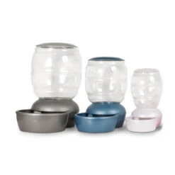 Petmate® Replendish® Feeder With Microban® Pearl Silver Gray Color 5 Lbs Small(56612)