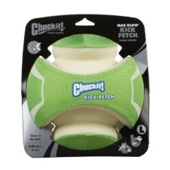 Chuckit!® Kick Fetch Max Glow Dog Toys Glow Green/White Color Large(54139)