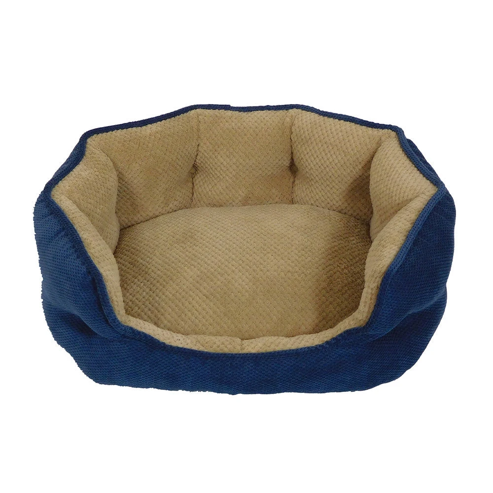 Arlee Pet Products OrthoLux™ Hudson Ortho Cozy Dog Bed Navy 21 X 17 X 7.5 Inch(135282)