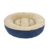 Rover Rest™ Maggie Donut Round Dog Bed Navy/Tan 27 X 27 X 7.5 Inch(135946) -Pet Supplies Shop 086268172468