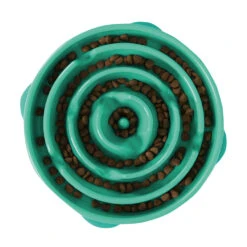 Outward Hound® Fun Feeder Slo-Bowl For Dog Teal Color 1.7 Lbs(103885)