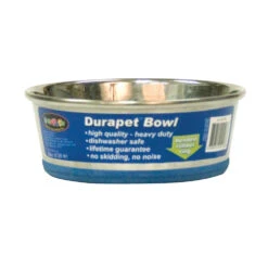 OurPets® Premium Rubber-Bonded Stainless Steel Bowl For Dog 1.2 Quartz(104089)