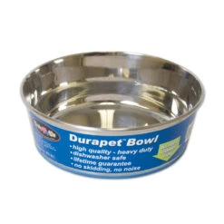 OurPets® Premium Rubber-Bonded Stainless Steel Bowl For Dog 2 Quartz(104092)