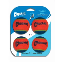 Chuckit!® Tennis Ball Dog Toys Orange/Blue Color 4 Pack Medium(54018)