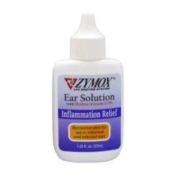 Zymox® Enzymatic Ear Solution Inflammation Relief With 5% Hydrocortisone For Cat & Dog 1.25 Oz(134996)
