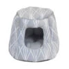 Sleepy Pet™ Jasper Hide & Sleep Dome Cat Bed Mola Print Grey(135565)