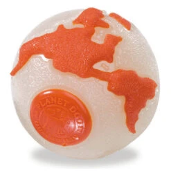 Outward Hound® Orbee-Tuff Planet Ball Dog Toys Glow Orange Color Large(27263)