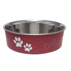 Loving Pets® Bella Bowls Classic Pet Dish Merlot Color Medium(89904)