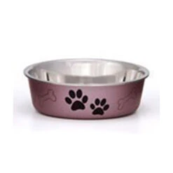 Loving Pets® Bella Bowls Mettalic Pet Dish Grape Color Medium(89920)
