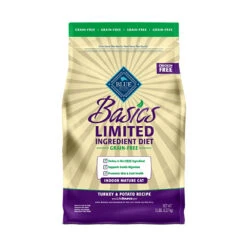 Blue Buffalo® Basics® Limited Ingredient Diet Grain Free Indoor Turkey & Potato Recipe Mature Cat Food 5 Lbs(46798)
