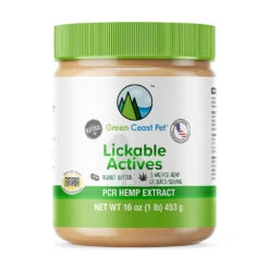 Green Coast Pet™ Lickable Actives™ Peanut Butter Flavor PCR Hemp Extract Dog Supplement 16 Oz(135043)
