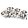 Universal Pet Food & Water Bowls(S M L Double Dog Bowls Diner Dish Durable Stainless Steel Dog Bowl Anti Slip Removable Puppy Cat Food Water Pet Feeders) -Pet Supplies Shop product image 933211341